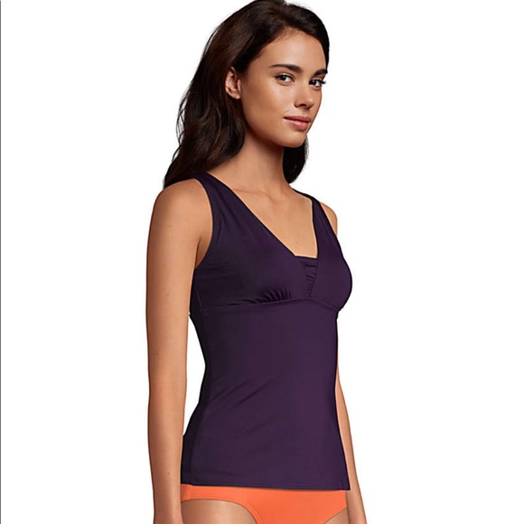 Lands End Tankini Grecian slender purple - Picture 6 of 8